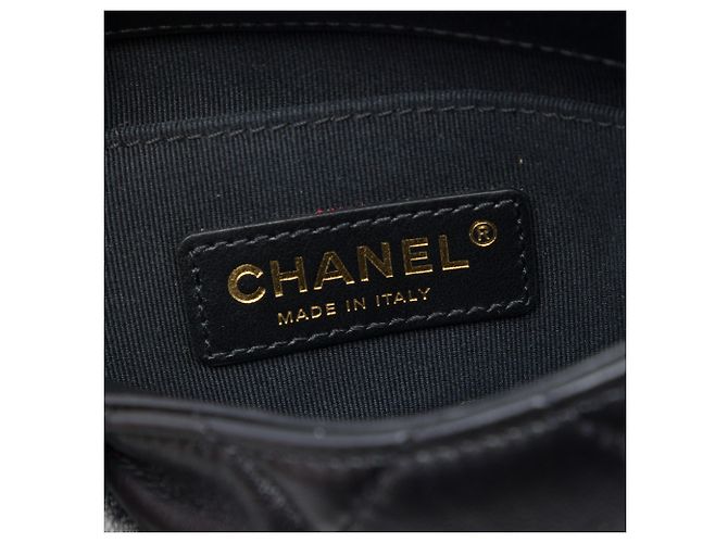 Chanel Mini Quilted Lambskin Lacquered Chain Flap Schwarz - Ansicht 5