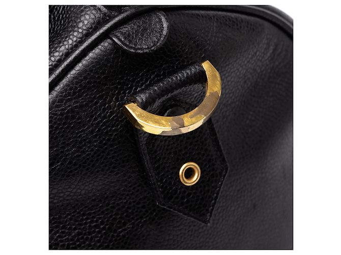 Bolsa Duffle Chanel Black CC Caviar - vista 6