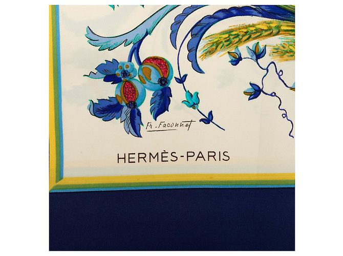 Pañuelo de seda Hermès White Ceres 90 - vista 5