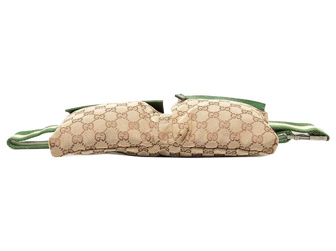 Bolso cinturón Gucci Beige GG Canvas Web con doble bolsillo - vista 3
