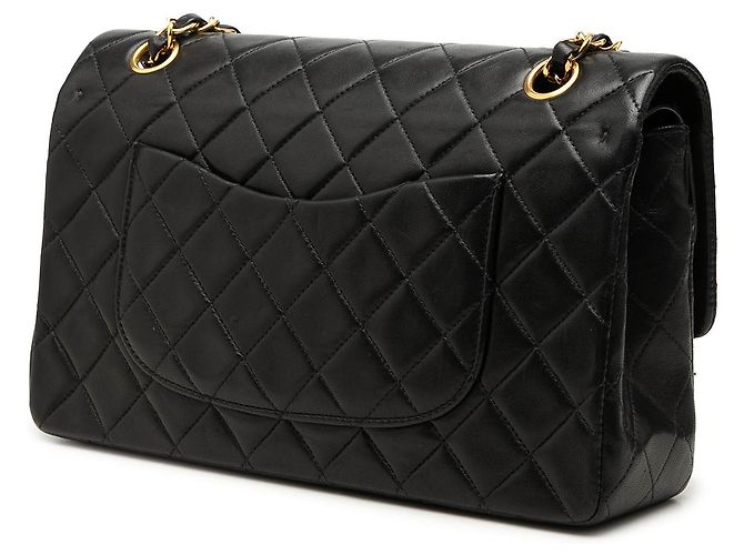 Chanel Black Medium Classic Lambskin Double Flap - vista 2