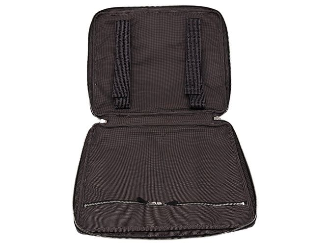 Hermès Brown Canvas Herline Porte Documents - vue 4