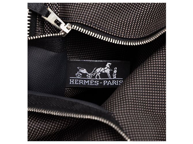 Hermès Brown Canvas Herline Porte Documents - vue 5