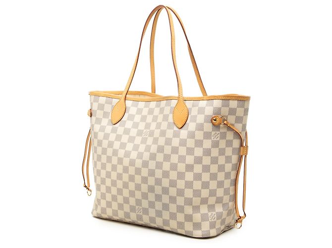 Louis Vuitton White Damier Azur Neverfull MM - vista 2