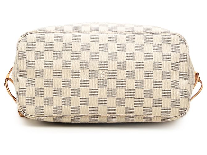 Louis Vuitton White Damier Azur Neverfull MM - vista 3