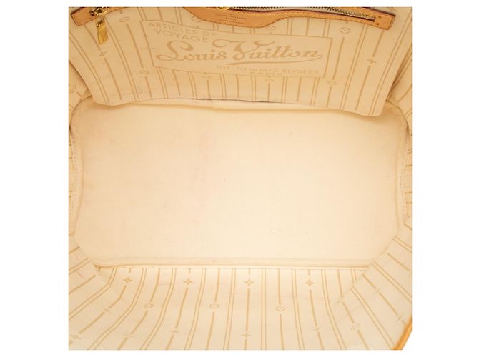 Louis Vuitton White Damier Azur Neverfull MM - vista 4