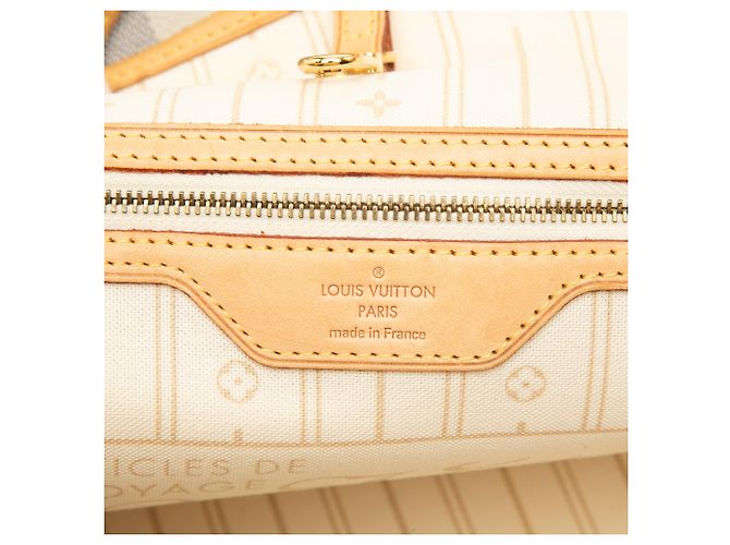 Louis Vuitton White Damier Azur Neverfull MM - vista 5