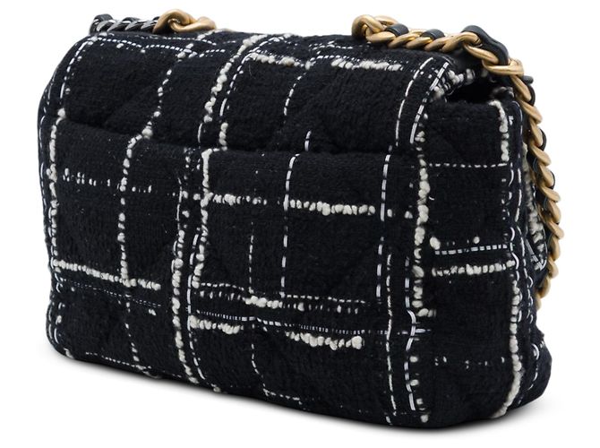 Chanel Black Medium Tweed 19 Flap - vista 2