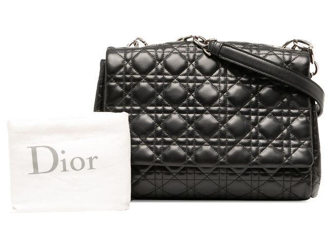 Dior Black Lambskin Cannage Soft Flap - Ansicht 6