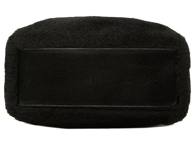Tote LOEWE em pele de carneiro preta com Anagrama e fecho vertical - vista 3