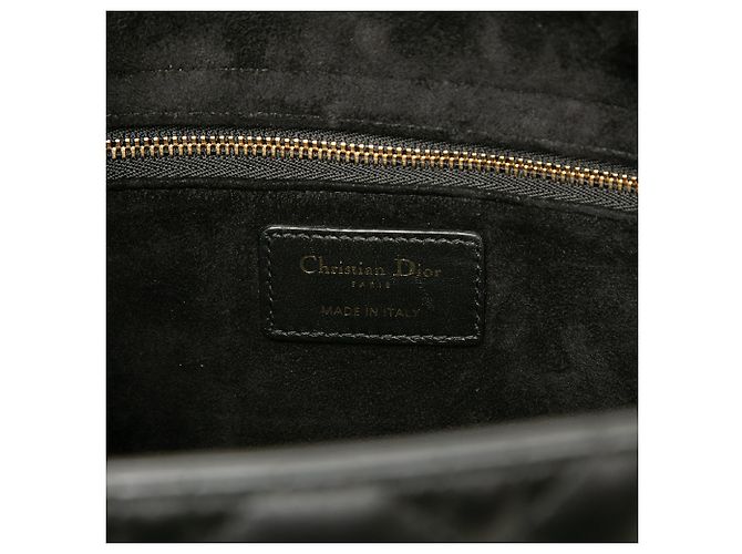 Dior Black Large Lambskin Cannage Lady Dior - vista 5