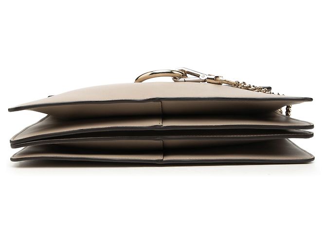 Chloé Faye Crossbody in pelle di vitello e camoscio marrone Medium - vista 3