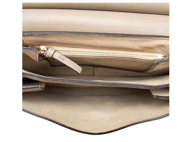 Chloé Faye Crossbody in pelle di vitello e camoscio marrone Medium - vista 4