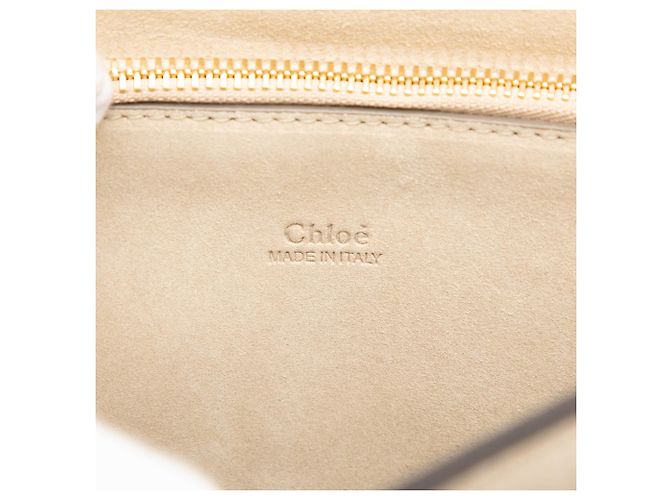 Chloé Faye Crossbody in pelle di vitello e camoscio marrone Medium - vista 5