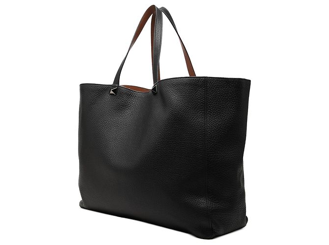 Valentino Rockstud Reversible Identity Tote aus schwarzem Leder - Ansicht 2