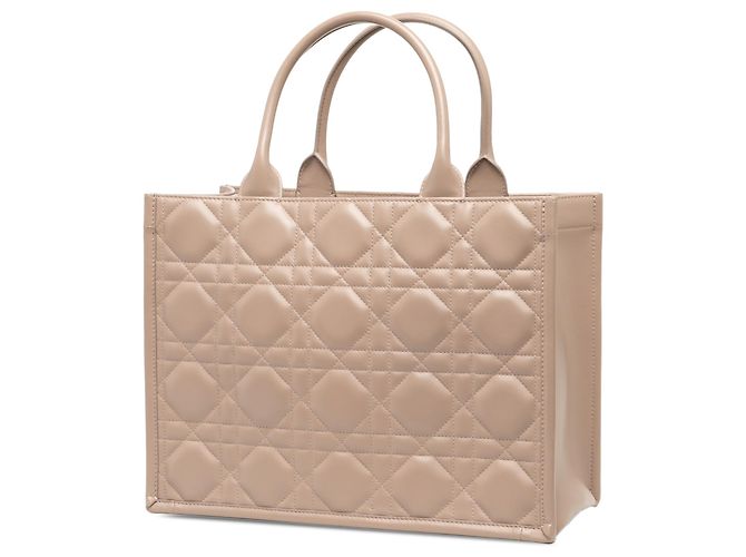 Dior Book Tote Medium aus Macrocannage-Kalbsleder Beige - Ansicht 2