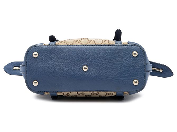 Sac Satchel Gucci en toile GG beige - vue 3