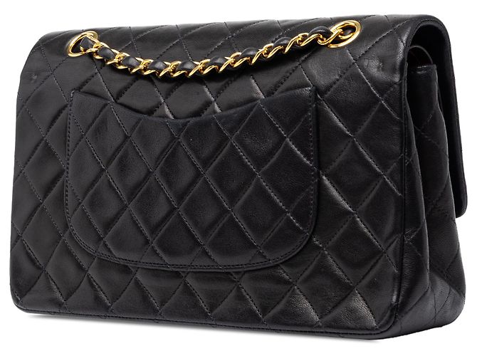 Chanel Black Medium Classic Lambskin Double Flap - vista 2