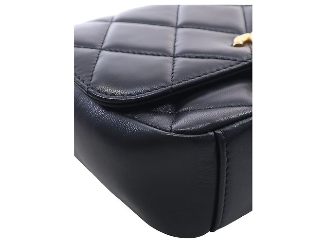 Chanel Black Small Quilted Lambskin CC Coin Flap - vista 9