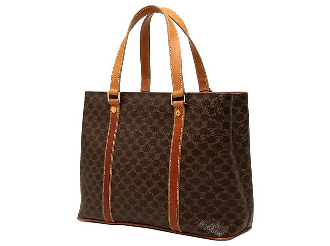 Céline Celine Tote aus Macadam beschichtetem Canvas in Braun - Ansicht 2