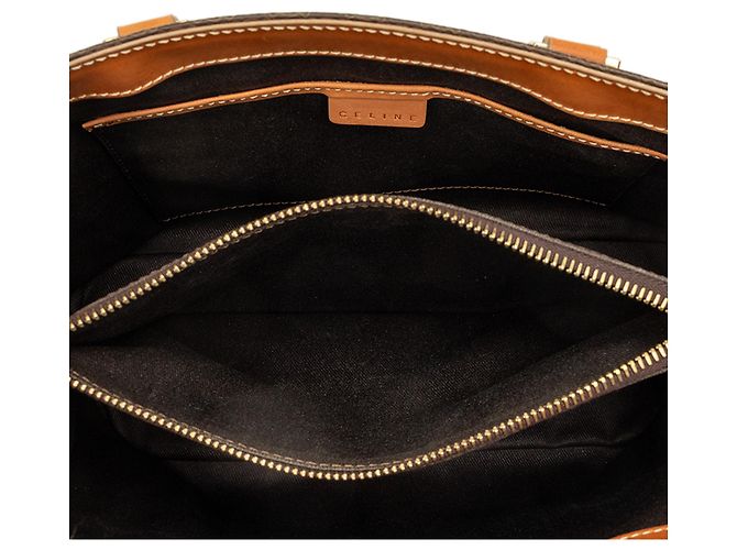 Céline Celine Tote aus Macadam beschichtetem Canvas in Braun - Ansicht 4