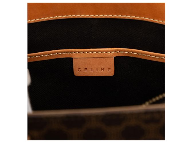 Céline Celine Tote aus Macadam beschichtetem Canvas in Braun - Ansicht 5