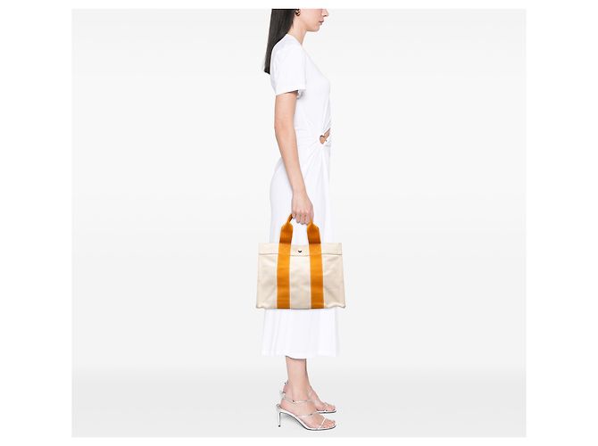 Hermès White Toile Bora Bora PM - vista 6