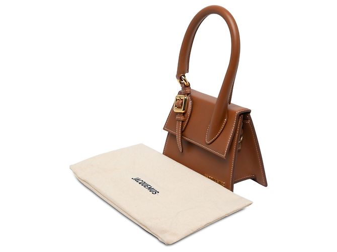 Jacquemus Brown Leather Le Chiquito Moyen Boucle - vista 7