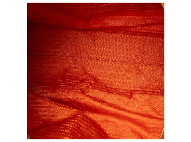 Sac satchel Prada en Tessuto avec garnitures en Saffiano Orange - vue 4