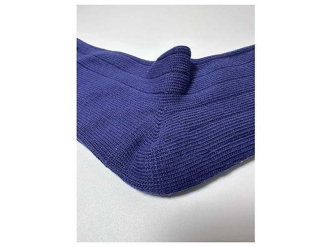 Gucci Blaue Stretch-Baumwollsocken mit Logo - Ansicht 10