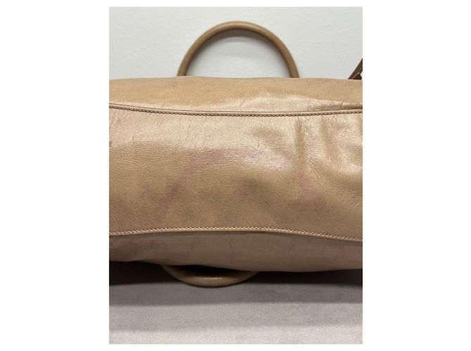 Miu Miu Borsa a mano in pelle beige - vista 15