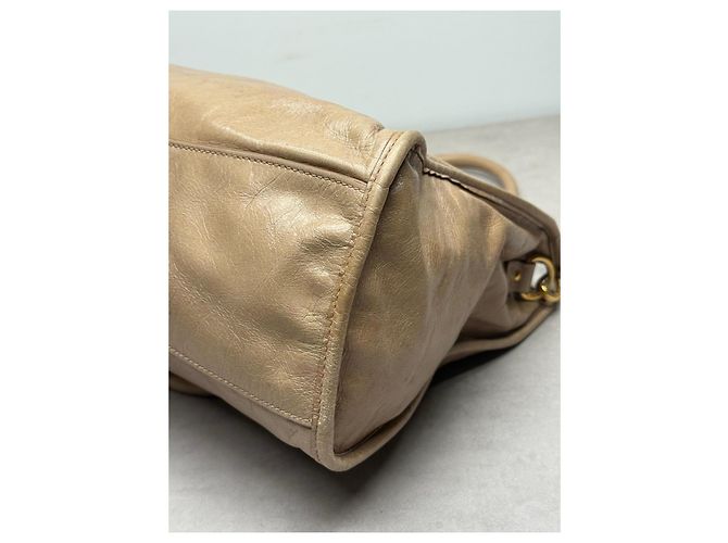Miu Miu Borsa a mano in pelle beige - vista 17