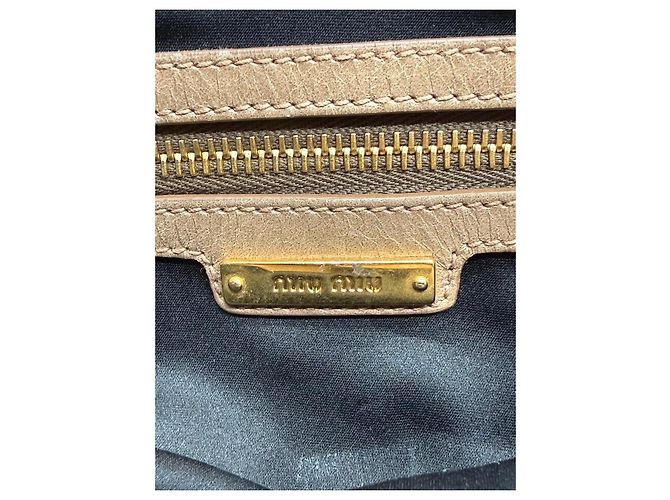 Miu Miu Borsa a mano in pelle beige - vista 18
