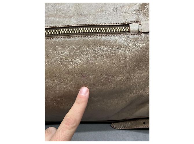 Miu Miu Borsa a mano in pelle beige - vista 5