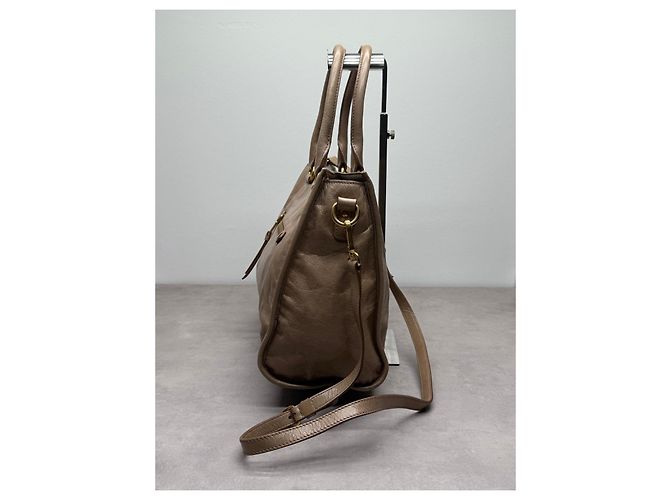 Miu Miu Borsa a mano in pelle beige - vista 8