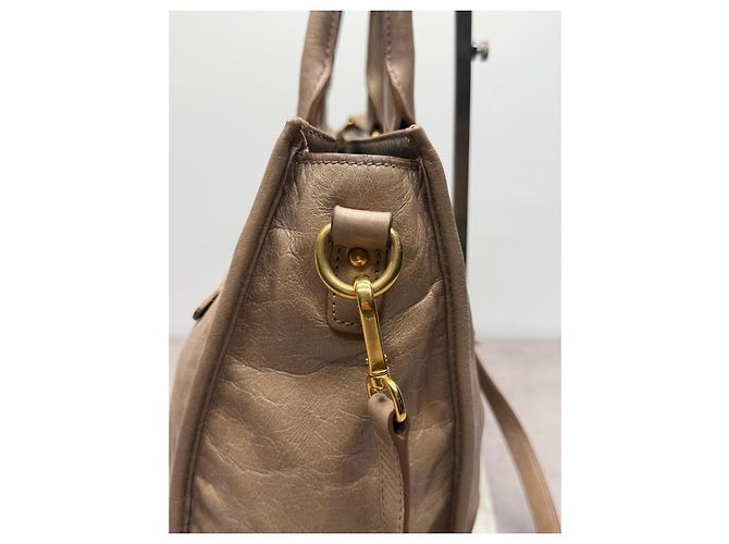 Miu Miu Borsa a mano in pelle beige - vista 9