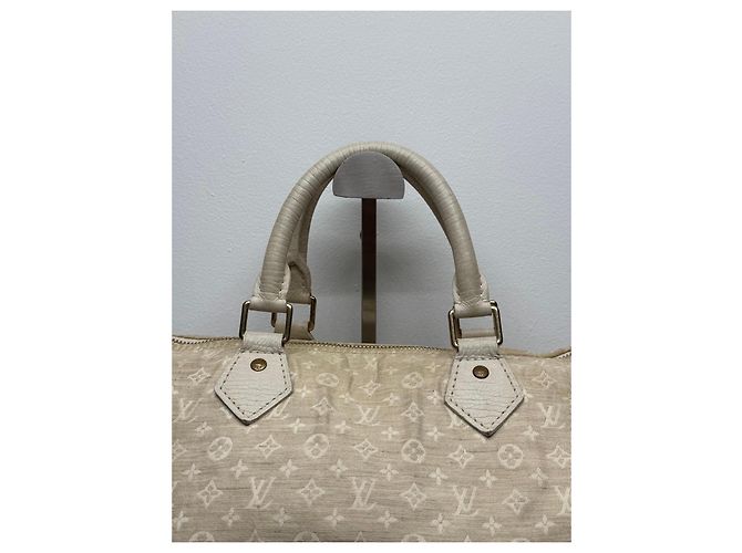 Louis Vuitton Speedy 30 Monogram Denim Bag Beige - view 2