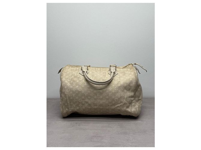Louis Vuitton Speedy 30 Monogram Denim Bag Beige - view 6