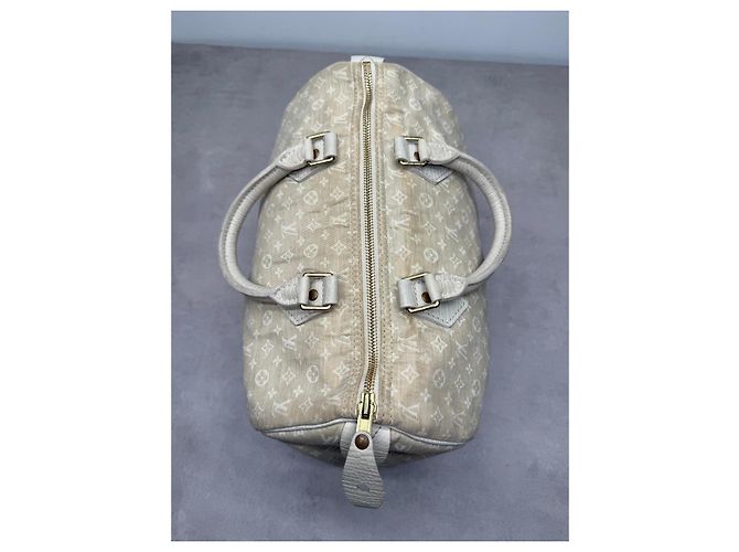 Louis Vuitton Speedy 30 Monogram Denim Bag Beige - view 9