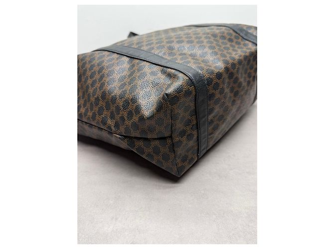 Cabas Céline Celine Borsa Tote Triomphe in Tela Rivestita Marrone - vista 10