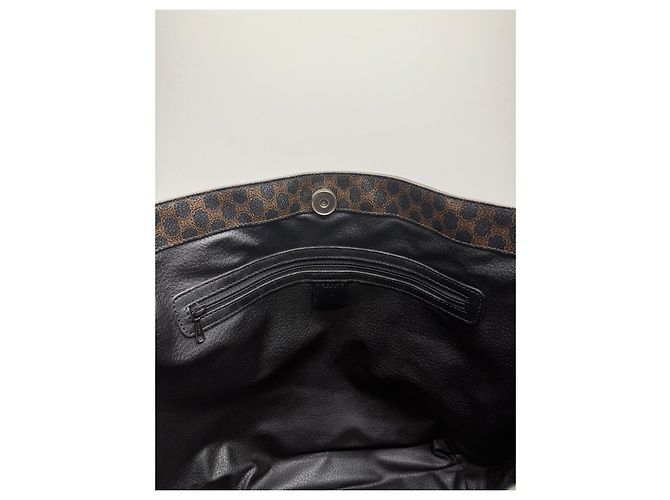 Cabas Céline Celine Borsa Tote Triomphe in Tela Rivestita Marrone - vista 12