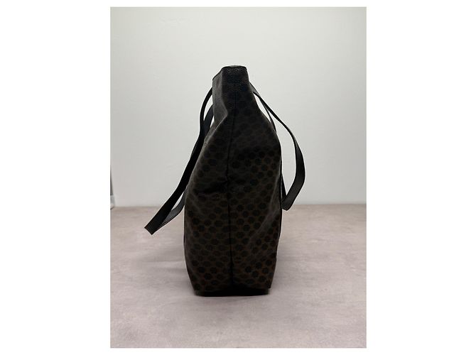 Cabas Céline Celine Borsa Tote Triomphe in Tela Rivestita Marrone - vista 4