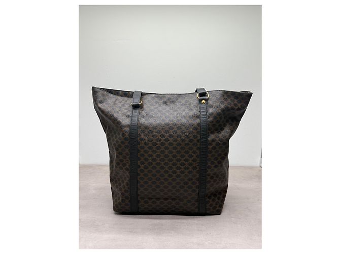 Cabas Céline Celine Borsa Tote Triomphe in Tela Rivestita Marrone - vista 5