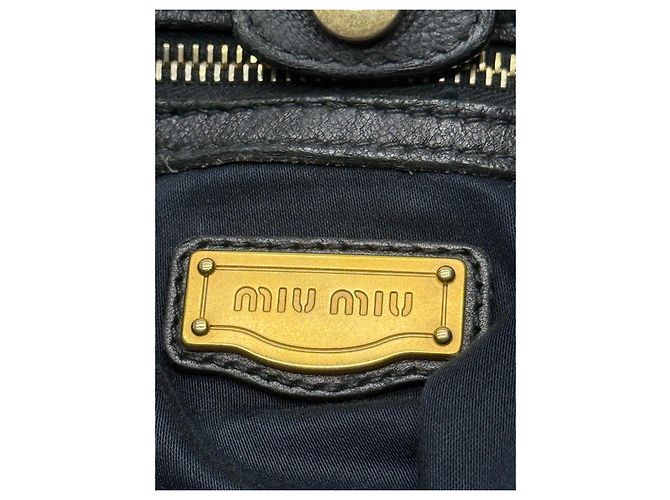 Miu Miu Borsa a mano Matelassé in pelle nera - vista 13