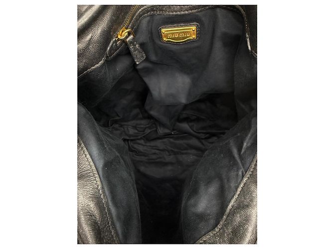 Miu Miu Borsa a mano Matelassé in pelle nera - vista 15