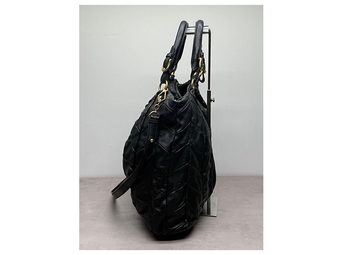 Miu Miu Borsa a mano Matelassé in pelle nera - vista 7