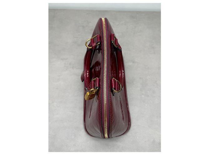 Borsa Louis Vuitton Alma Vernis Bordeaux - vista 7