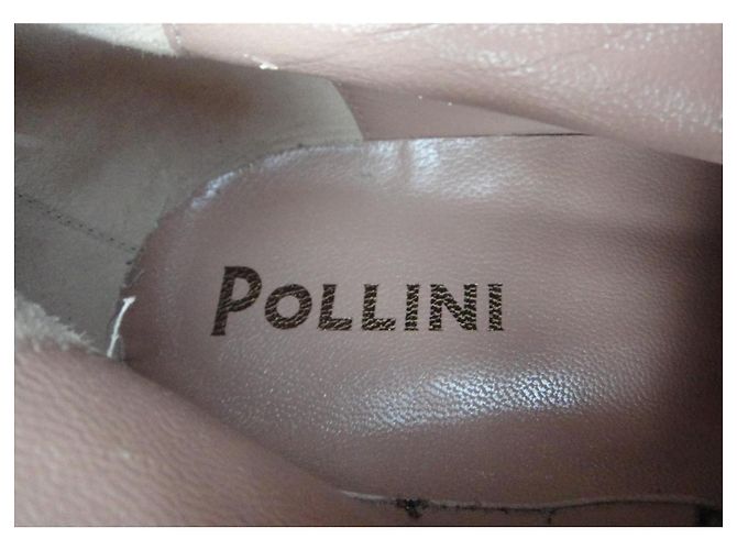 Pollini Grey Leather High Boots with Metallic Toe - view 6