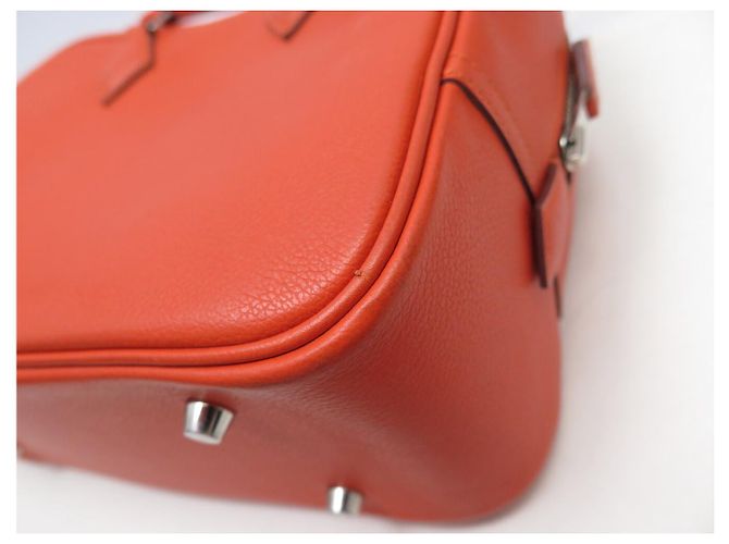 Hermès BORSA A MANO HERMES PLUME 28 CM IN PELLE GRANA ORANGE - vista 14