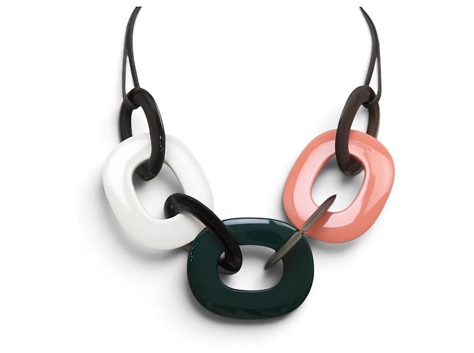 Hermès NEU HERMES KARAMBA TRICOLOR LACKIERTES BÜFFELHORN COLLIER - Ansicht 2